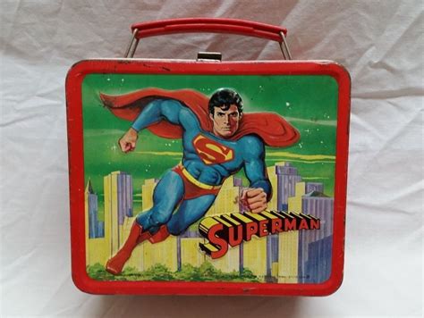 1978 metal superman lunch box|Superman lunch box 1978.